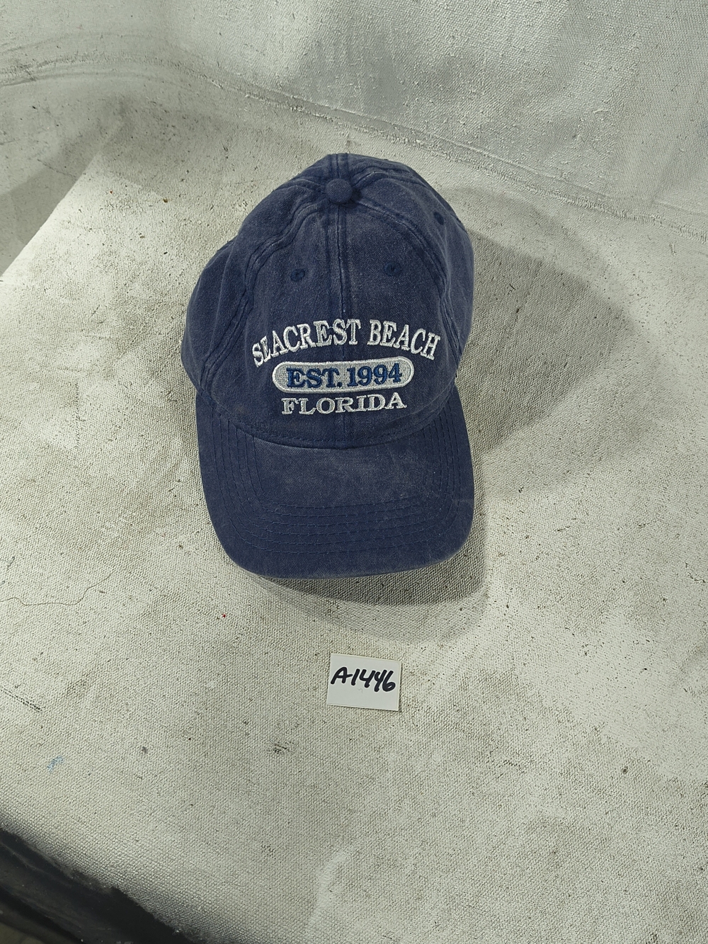 ESY Navy Blue Seacrest Beach, Florida Embroidered Adjustable Cap